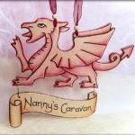 Welsh wooden dragon with pe..