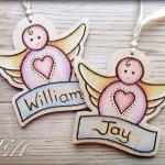 Sweet Cherubs - wooden deli..