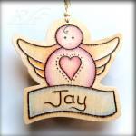 Sweet Cherubs - wooden deli..