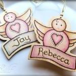 Sweet Cherubs - wooden deli..
