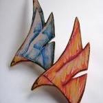 Star Bird wooden Badge/Broo..