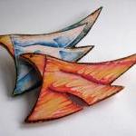 Star Bird wooden Badge/Broo..