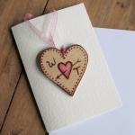 Personalized wood HEART - c..