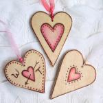 Personalized wood HEART - c..