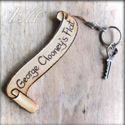 Handcrafted Personalised Wooden Key Ring
